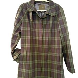 Talbots Blackwatch Plaid Spring Coat Never WORN!